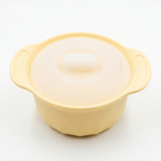 리틀그립 다용도 이유식 멀티 실리콘 냄비 찜기, 버터옐로우, 1개, 800ml