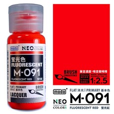 modo M-091 螢光紅 噴塗稀釋 1:2.5 螢光漆