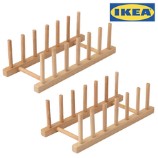 이케아 대나무 접시꽂이 오스트비트, 2개, 내추럴