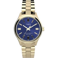 TIMEX 워터베리 시계 석영 5 기압 방수 미네랄 유리 네이비 문자판 TW2W40300 여성