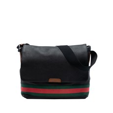 구찌 중고 2016-2025 레더 웹 메신저 크로스 백