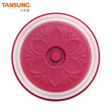 塑料防濺食物罩保鮮蓋微波爐蓋可折疊微波爐防濺蓋子透氣微波爐加熱蓋防油罩, 紅色套卡包裝, 1個