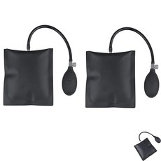 ALLVD 에어잭키 2개 세트 강도 TPU 제품(기관 길이 25cm) 힘 조절 가능 탈착이 쉬운 문·창문 설치용 블랙