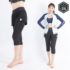 어썸블리 빅사이즈 여성 7부 반바지 워터레깅스
