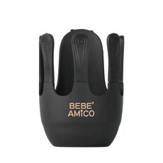 BEBE' AMICO 嬰兒車置杯架，穩固耐用，多功能飲料奶瓶收納，解放雙手, 黑色, 1個