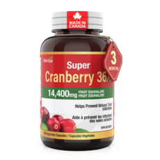 크랜베리 28800mg 180비건캡슐 36배 농축 크렌베리 허바 캐나다, 180정, 1개