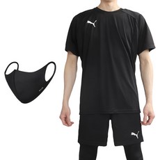 PUMA TG RISE短袖短褲上下套裝運動服+時尚口罩