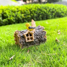 太陽能戶外庭院燈 防水花園裝飾 草坪燈 室外動物燈 創意擺件, 小鸟站树桩 小鳥站樹樁