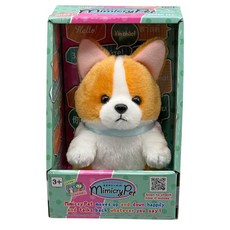 T-ARTS 迴聲寵物 迴聲倉鼠 互動玩具 模仿說話 趣味可愛, 1個, 柯基, 黃色、白色