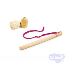 전통 민속팽이 세트 (나무 팽이+채) 전통팽이