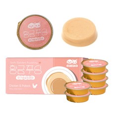 집사일기 황금푸딩 간식 미니캔, 닭가슴살 & 명태, 30g, 6개
