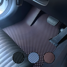 에르매트 차량용 발매트 전차종 에르블록 고무 카매트 방수 발판 1열 운전석+조수석 주문제작, 브라운, 운전석만, 엣지 마감 없음