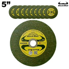 블랙불 스텐 스틸 커팅 절단석 5인치10장 그라인더날 골드플러스 컷팅날
