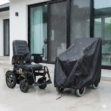 노인 전동휠체어 커버 전동 스쿠터 커버 어르신 환우 휠체어 방수 커버 우비 보관-리빙노바, 1개
