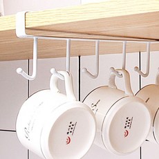 무타공 6구 선반 걸이 싱크대 주방 정리 거치대 선반걸이 수납장 스텐 주방선 반정리, 화이트, 1개