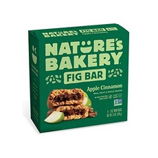 네이처스 베이커리 사과 계피 리얼 과일 통곡물 무화과 바 Nature's Bakery Apple Cinnamon Real Fruit Whole Grain Fig Bar - 6, 340g, 1개