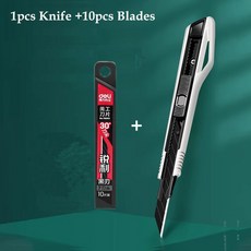 포켓 9mm 유틸리티 나이프 30도 블랙 스틸 블레이드 벽지 종이 필름 절단 U oxing 아트, 한개옵션2, 한개옵션1, 1White 10Blades