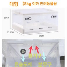 강아지 네블라이저 항균 애견 의료용 초음파 호흡기, 두꺼운 대형 화이트 온습도계+마스크, 1개, 기본 색상