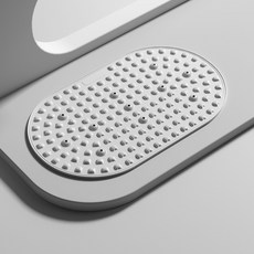 超慢跑指壓板加大跑步墊腳底穴位按摩神器磁石足療超痛踩腳按摩墊, 軟膠指壓板066【實心偏硬54×36cm】雲朵灰:見圖, 1個