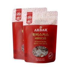 아크바 히비스커스 삼각 20티백 2개, 30g, 20개입