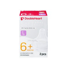 더블하트 모유실감 3세대 젖꼭지, L(6개월이상), 2개