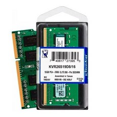 Kingston 金士頓 16GB DDR4 2666 筆電記憶體(KVR26S19D8/16), 1個