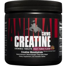 通用營養動物肌酸咀嚼水果潘趣口味咀嚼片, 120入, 1個, 120顆