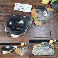 帶蓋天然靈璧石硯臺，可研墨塊，文房四寶書畫用具, 1個, dg299