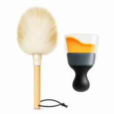 에이모던 2종 세트 자동차 먼지 브러쉬 차량 내부 청소 송풍구 대시보드 먼지털이 브러쉬, 1세트, 혼합색상