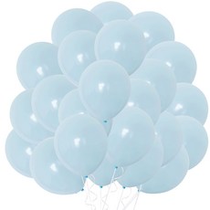 풍선 고무 풍선 장식 파티 생일 10인치 100개입, 1개, Macaron blue