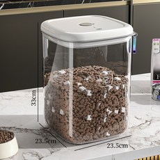 一鍵電吸真空儲糧桶 寵物飼料桶 密封保鮮 防潮防蟲 寵物糧食儲存好幫手, 1個, 真空儲糧桶12L, 12L