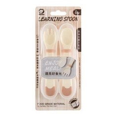 小獅王美味兒童叉匙組 美味軟糖湯匙組 焦糖 寶寶學習餐具，安全材質，趣味造型, 1個, 美味兒童叉匙組 焦糖咖啡色, 焦糖咖啡色