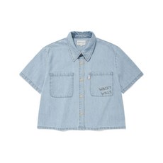 매장정품 와키윌리 WACKY WILLY 우먼스 저온스 반팔 셔츠 데님 자켓 라이트블루 WA2502JK61LB 209438