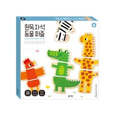 블루래빗 원목자석동물퍼즐 TOY (퍼즐24+교재1), 1개