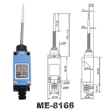 방수 CNC 순리미트 스위치 ME 8108 8111 8122 9101 로터리 롤러 레버 밀폐형 산업기계 리미트 5A 220V, 07 ME - 8166, ME 8166