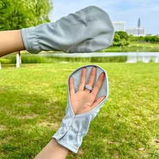 防曬涼感露指手套：透氣抗UV男女通用騎車手套 外送族必備 藍色