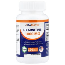 비타민 카르니틴 L카르니틴 엘카르니틴 카르티닌 아미노산 식물성캡슐 120정 500mg Vitamatic L Carnitine 120 Vegetable Capsules per C