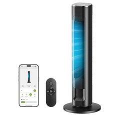 MORENTO Tower Fan for Bedroom 2026 Upgraded 90° Oscillating 43" Standing with 4 Speeds Modes 2, 36inch, Black
