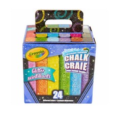 업위드 크레욜라 바닥분필 24색 반짝이 크래욜라 벽분필 도로분필