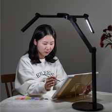 룩스베러 STDL01 스탠드 삼성 시력보호 와이드 책상스탠드, 베이스타입, 리모컨 미포함, 블랙