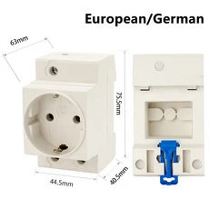 AC 소켓 유럽 stardand 독일 레일 마운트 모듈러 10 유형 프랑스 DIN 250V 16A 전원, European German, 04 European German