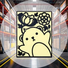 포일아트 동물캐릭터 곰 1개 아동공예 특성화교육 전시회작품용 글라스아트 다양한도안 소근육발달