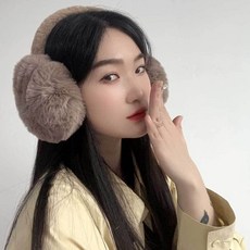 겨울 브라운 귀마개 방한 여성 털 보온q_d34kIr
