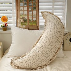 月牙抱枕 寶寶安撫枕 可拆洗 牀頭靠墊 孕婦夾腿抱枕, 008號棉麻月牙抱枕,25x80cm單抱枕套【不含芯】