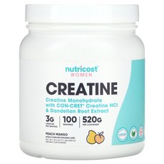 Nutricost 뉴트리코스트 크레아틴 피치 망고 520g 파우더 운동보충제, 1개
