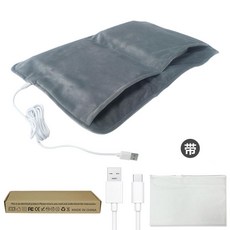石墨烯USB電熱毯 恆溫電熱毯 保暖床墊 熱敷墊 蓋腿 暖肚子 行動電源發熱毯 小型電褥子 辦公室加熱墊 車用 保暖毯, 暖脚宝深灰色【50*30cm】