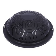 워너바디 보수볼+튜빙밴드+공기주입기 세트 BOSU 돔볼 짐볼 밸런스볼 필라테스, 블랙