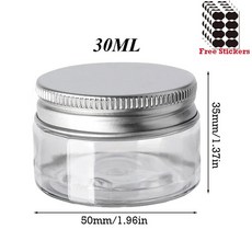 캔들공병 50 개/몫 30/50/60/80/100/120/150ML 저장 용기 알루미늄 뚜껑이있는 빈 플라스틱 항아리 화장품 페이스 크림 샘플 냄비, 50pcs-30ml