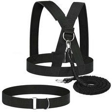 탄성 로프 저항 2m 1 다기능 요가 스트레칭 50파운드 다리 트레이너 밴드 세트, 스트랩 벨트 핸들 2m 50lb 로프 2개