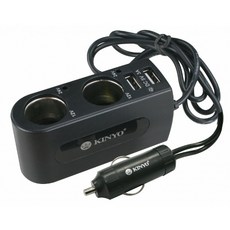 WIDE VIEW 2孔車用點煙器 雙USB充電座 CRU-19 車用充電擴充, 1個, 2